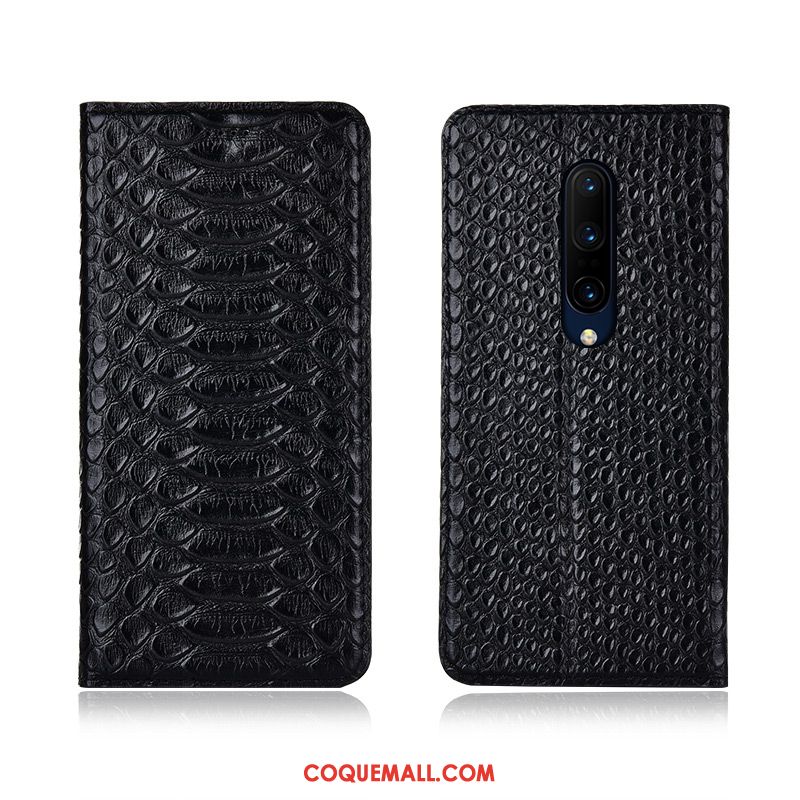 Étui Oneplus 8 Incassable Cuir Véritable Protection, Coque Oneplus 8 Fluide Doux Silicone