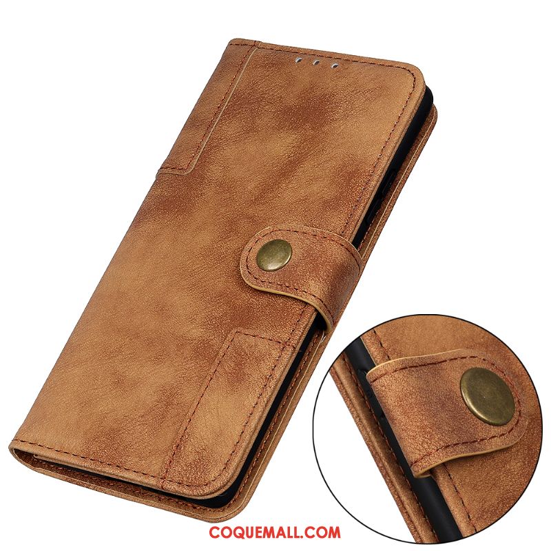 Étui Oneplus 8 Portefeuille Téléphone Portable En Cuir, Coque Oneplus 8 Nouveau Vintage Braun