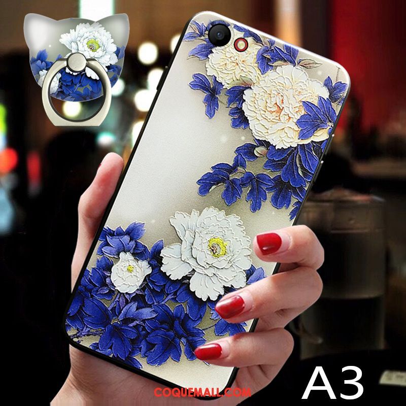 Étui Oppo A3 Personnalité Tendance Bleu, Coque Oppo A3 Incassable Créatif