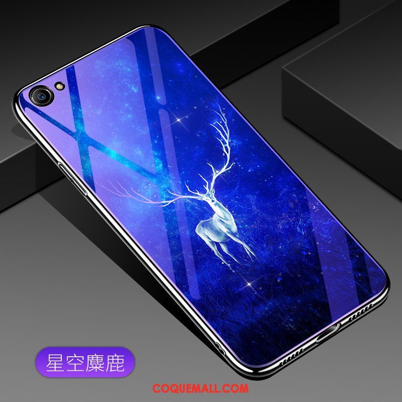 Étui Oppo A3 Verre Bleu Tendance, Coque Oppo A3 Tout Compris Incassable