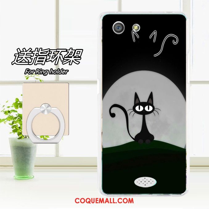 Étui Oppo A31 Fluide Doux Noir Silicone, Coque Oppo A31 Protection Dessin Animé