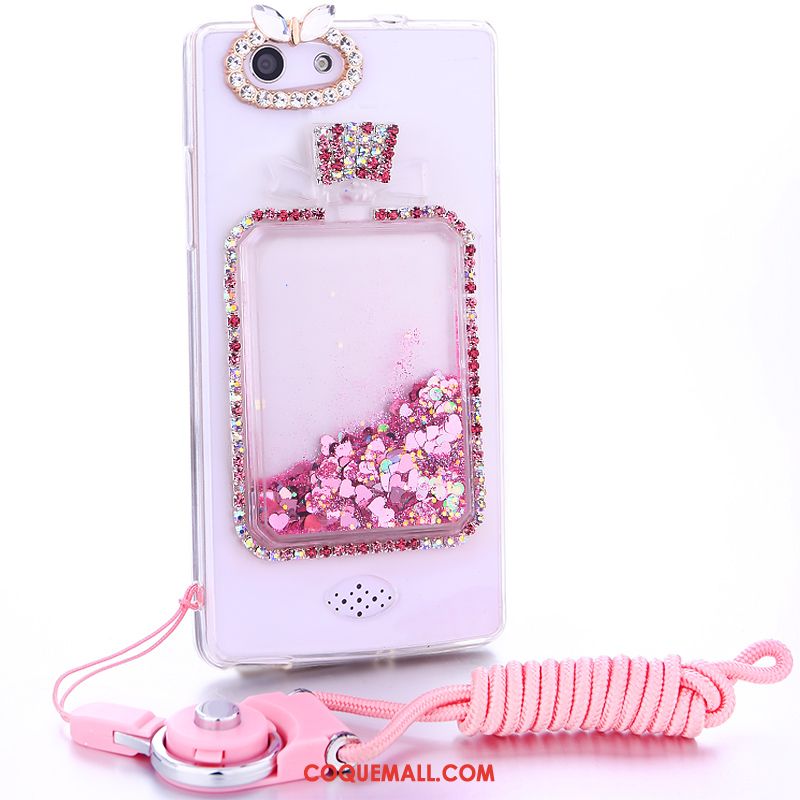 Étui Oppo A31 Fluide Doux Strass Ornements Suspendus, Coque Oppo A31 Rose Téléphone Portable