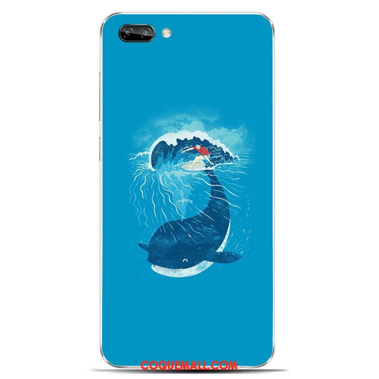 Étui Oppo A3s Beau Silicone Protection, Coque Oppo A3s Bleu Cerf