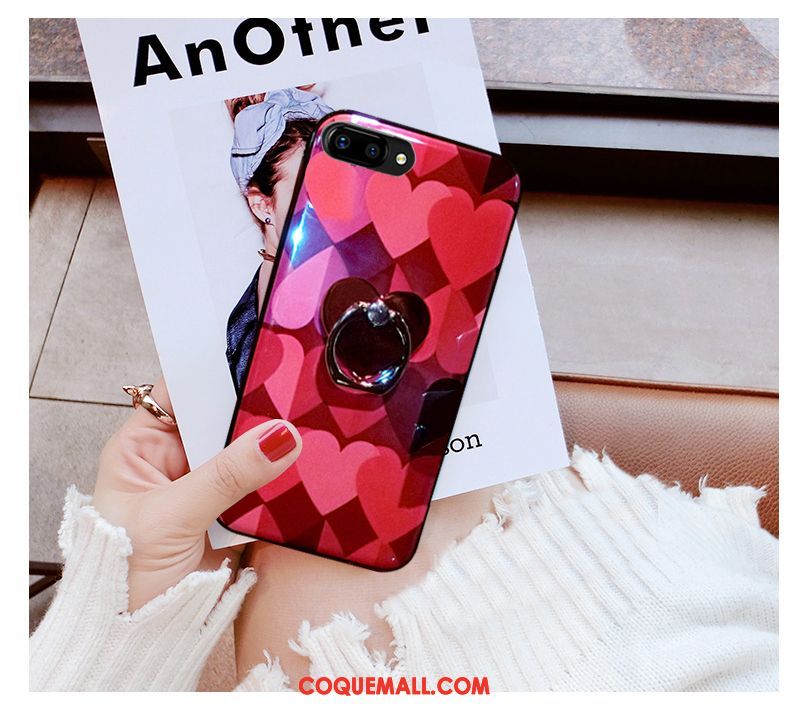 Étui Oppo A3s Incassable Tout Compris Tendance, Coque Oppo A3s Rouge Silicone