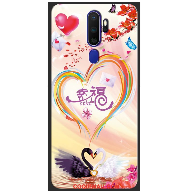 Étui Oppo A5 2020 Personnalité Anneau Amour, Coque Oppo A5 2020 Téléphone Portable Amoureux