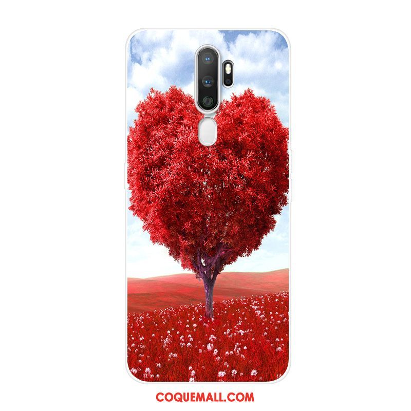 Étui Oppo A5 2020 Tout Compris Créatif Cœur, Coque Oppo A5 2020 Silicone Arbres