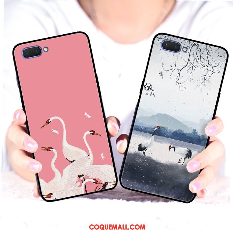 Étui Oppo A5 Silicone Art Verre, Coque Oppo A5 Rouge Protection