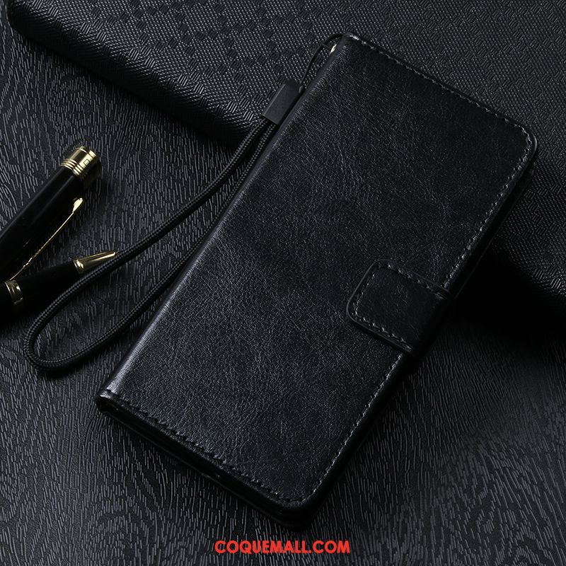 Étui Oppo A5 Étui En Cuir Tout Compris Noir, Coque Oppo A5 Incassable Protection