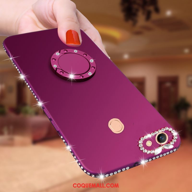 Étui Oppo A73 Rouge Créatif Téléphone Portable, Coque Oppo A73 Violet Fluide Doux