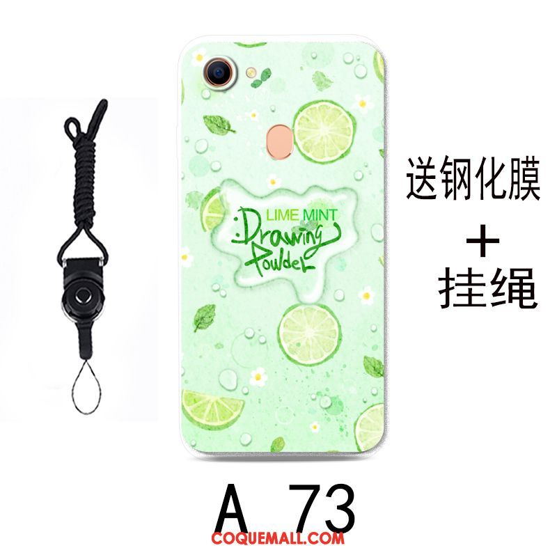 Étui Oppo A73 Tout Compris Transparent Téléphone Portable, Coque Oppo A73 Vert Incassable