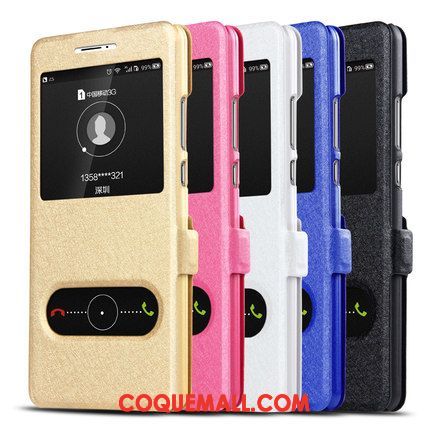 Étui Oppo A73 Étui En Cuir Clamshell Or, Coque Oppo A73 Protection Téléphone Portable