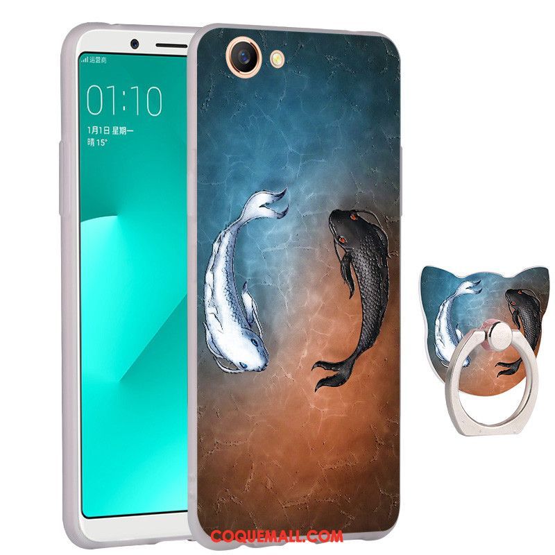 Étui Oppo A83 Fluide Doux Bleu Marin Tout Compris, Coque Oppo A83 Incassable Téléphone Portable