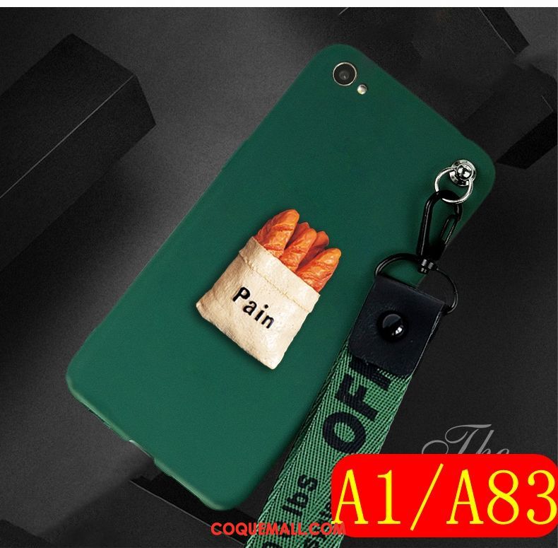 Étui Oppo A83 Fluide Doux Vert Accessoires, Coque Oppo A83 Incassable Mode