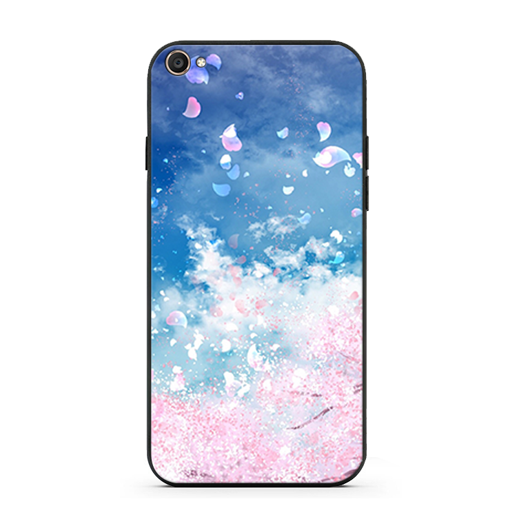 Étui Oppo A83 Noir Incassable Créatif, Coque Oppo A83 Fluide Doux Sakura