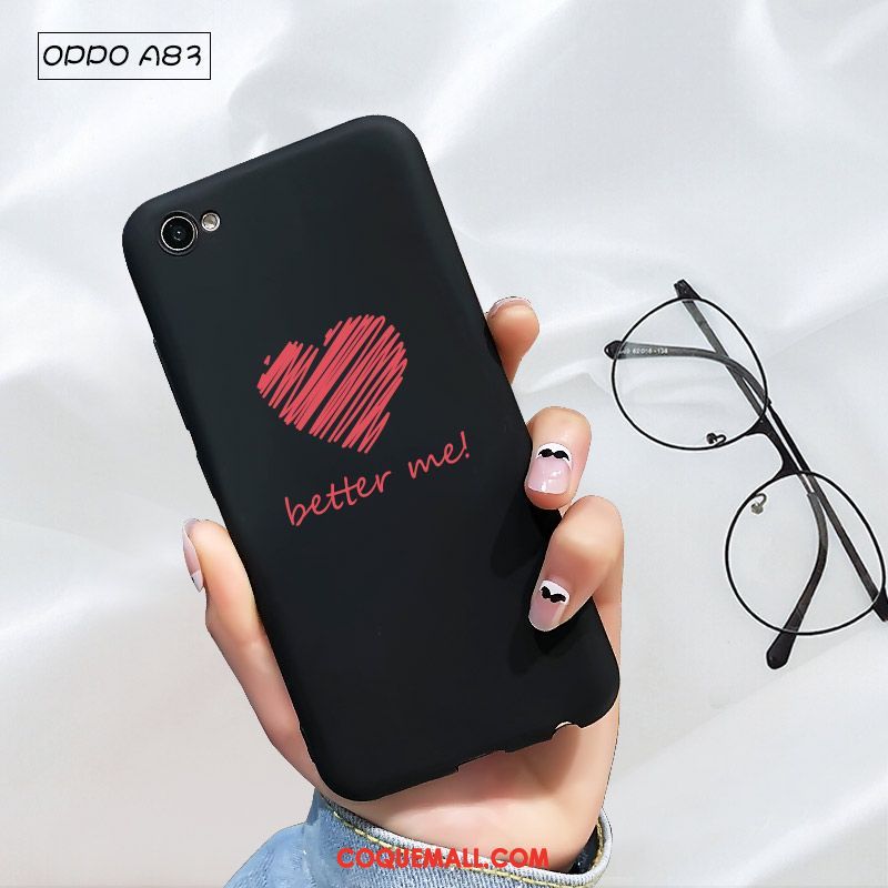 Étui Oppo A83 Silicone Noir Protection, Coque Oppo A83 Fluide Doux Tout Compris