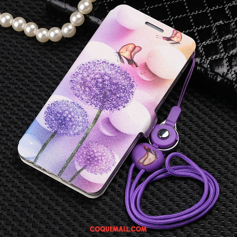 Étui Oppo A83 Étui En Cuir Fluide Doux Personnalité, Coque Oppo A83 Silicone Violet