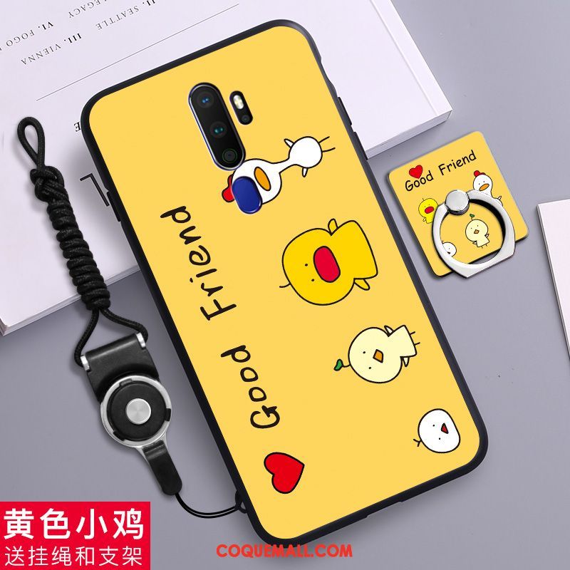 Étui Oppo A9 2020 Incassable Créatif Personnalité, Coque Oppo A9 2020 Délavé En Daim Téléphone Portable