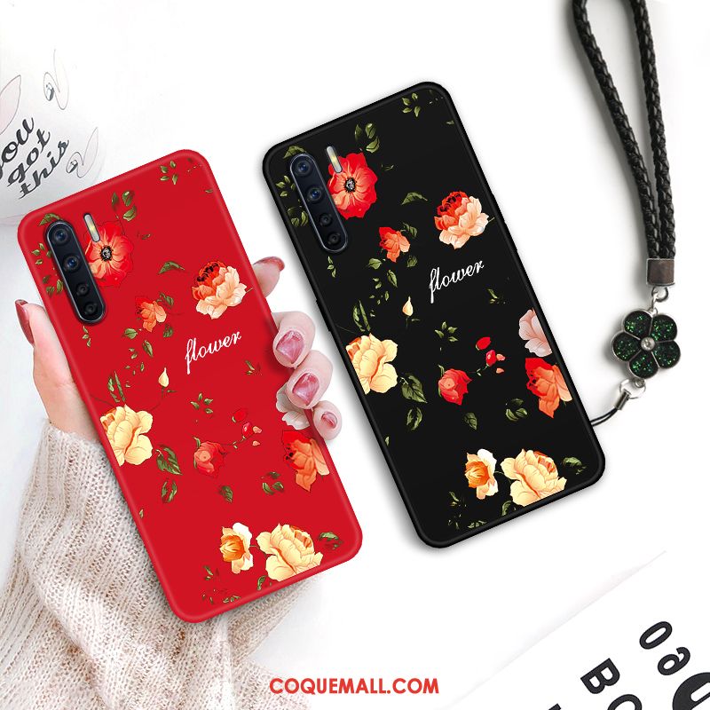 Étui Oppo A91 Amoureux Vintage Classic, Coque Oppo A91 Fluide Doux Rouge