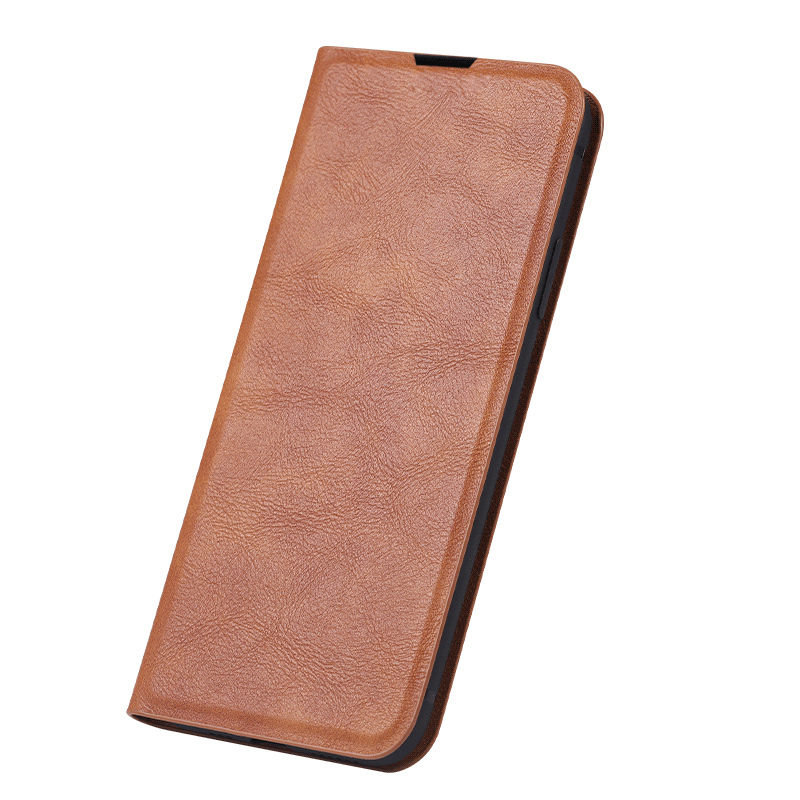 Étui Oppo A91 Couvercle Arrière Cuir Véritable Tout Compris, Coque Oppo A91 Incassable Support Braun