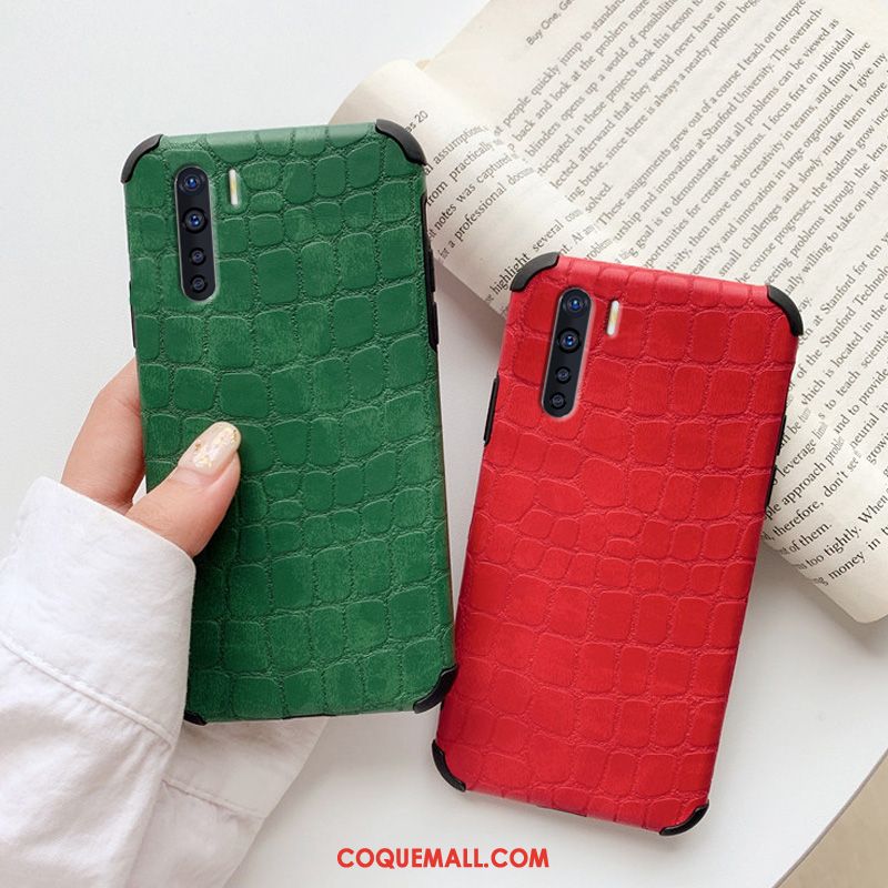 Étui Oppo A91 Protection Téléphone Portable Personnalité, Coque Oppo A91 Crocodile Modèle Amoureux