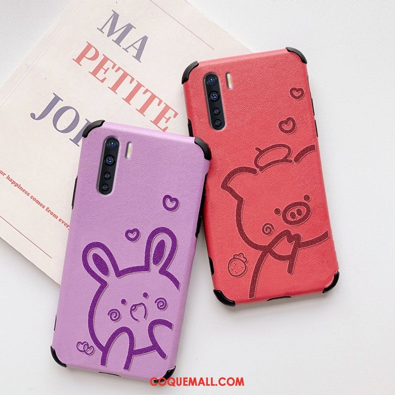 Étui Oppo A91 Téléphone Portable Gaufrage Soie Mulberry, Coque Oppo A91 En Cuir Modèle Fleurie