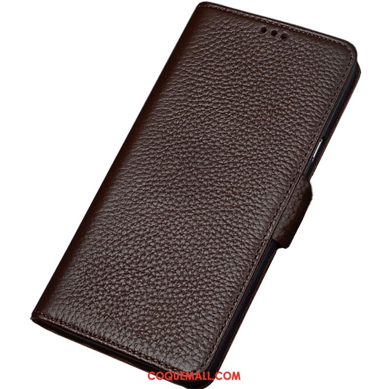 Étui Oppo A91 Téléphone Portable Protection En Cuir, Coque Oppo A91 Cuir Véritable Incassable Braun