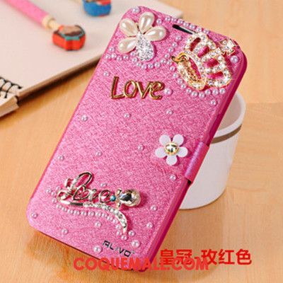 Étui Oppo Ax5 Téléphone Portable Strass Rouge, Coque Oppo Ax5 Étoile Incassable