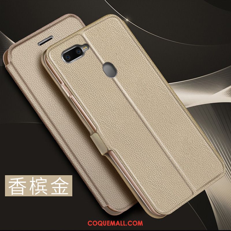 Étui Oppo Ax7 Clamshell En Cuir Fluide Doux, Coque Oppo Ax7 Silicone Protection