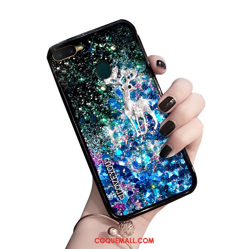 Étui Oppo Ax7 Créatif Quicksand Incassable, Coque Oppo Ax7 Noir Marque De Tendance