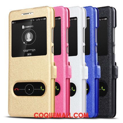 Étui Oppo F5 Téléphone Portable Or Clamshell, Coque Oppo F5 Étui En Cuir Protection