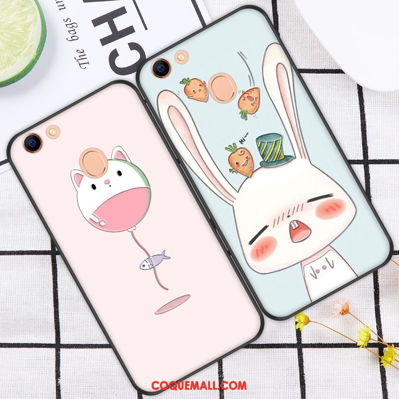 Étui Oppo F5 Youth Gaufrage Dessin Animé Bleu, Coque Oppo F5 Youth Nouveau Fluide Doux