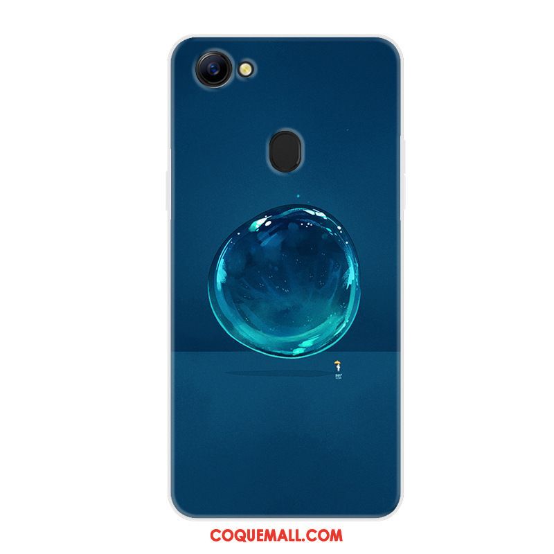 Étui Oppo F7 Bleu Marin Dessin Animé Protection, Coque Oppo F7 Personnalité Fluide Doux