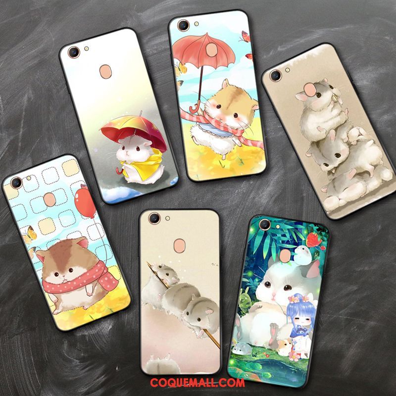 Étui Oppo F7 Charmant Protection Fluide Doux, Coque Oppo F7 Vert Dessin Animé