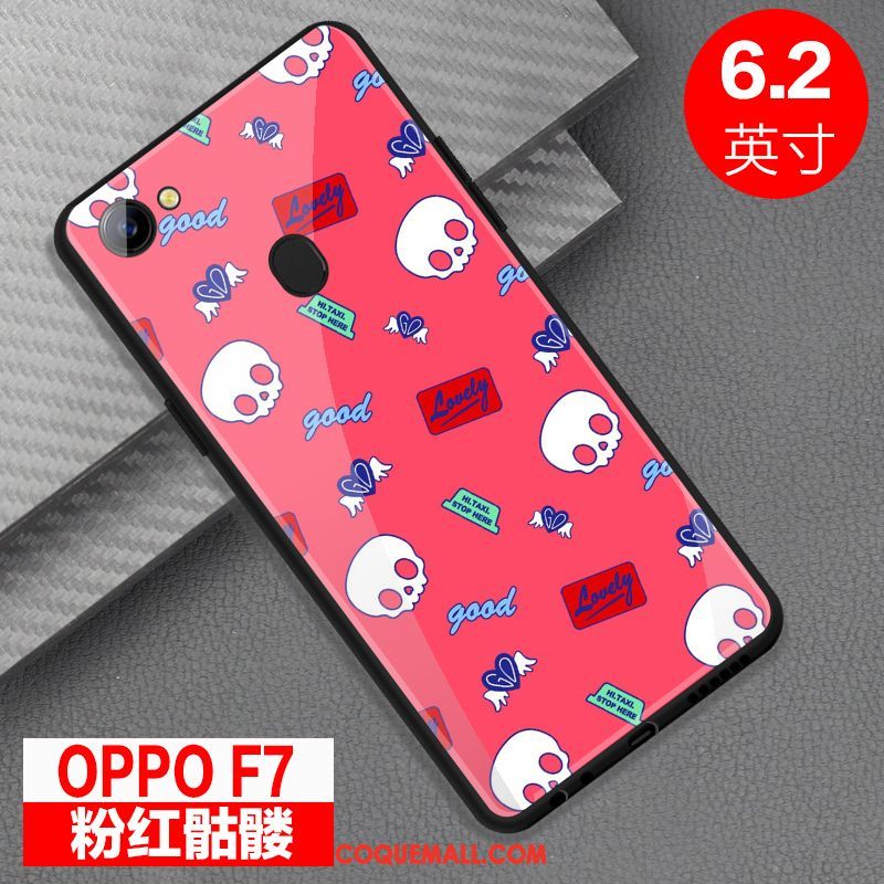 Étui Oppo F7 Miroir Tout Compris Téléphone Portable, Coque Oppo F7 Verre Personnalité