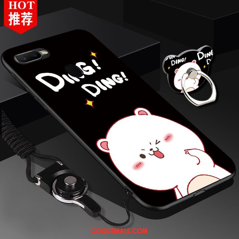 Étui Oppo F9 Dessin Animé Incassable Noir, Coque Oppo F9 Téléphone Portable Personnalité