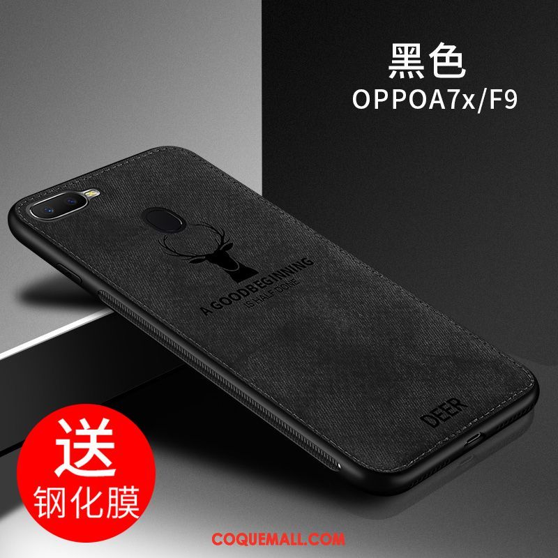 Étui Oppo F9 Incassable Tissu Téléphone Portable, Coque Oppo F9 Marque De Tendance Net Rouge