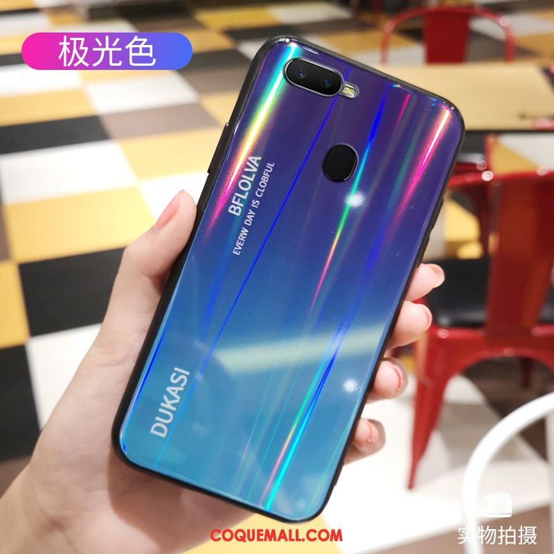 Étui Oppo F9 Starry Fluide Doux Incassable Protection, Coque Oppo F9 Starry Dégradé Net Rouge