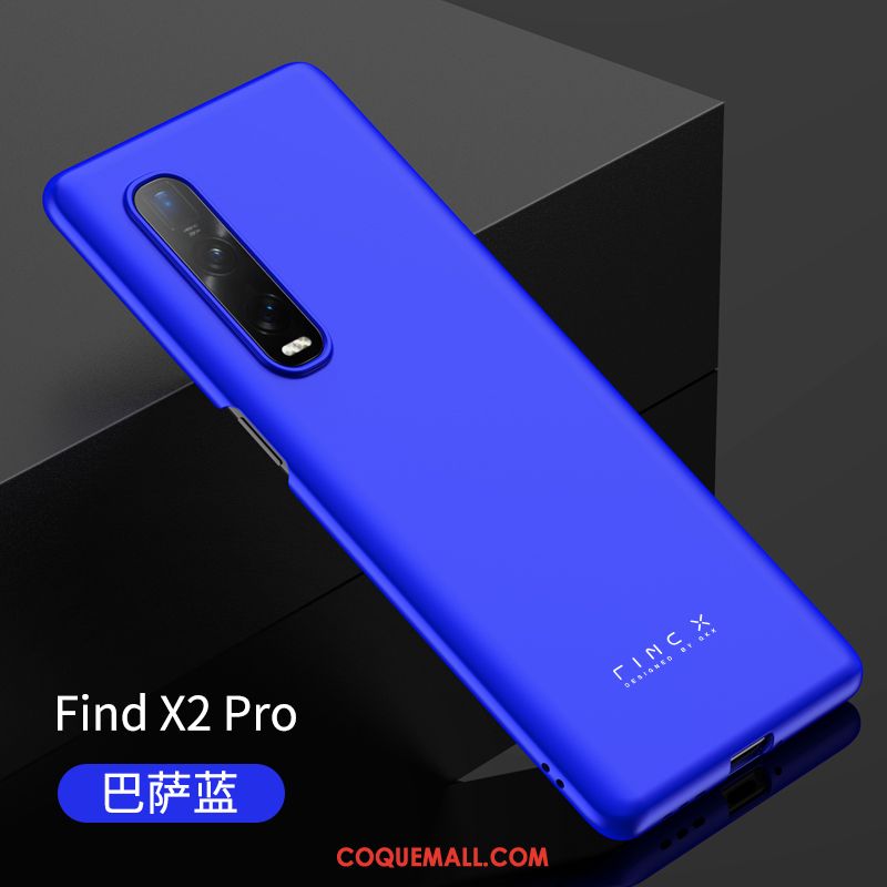 Étui Oppo Find X2 Pro Tout Compris Bleu Incassable, Coque Oppo Find X2 Pro Difficile Délavé En Daim
