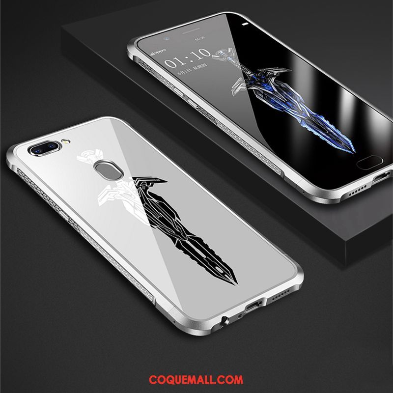 Étui Oppo R11s Personnalité Protection Incassable, Coque Oppo R11s Verre Blanc