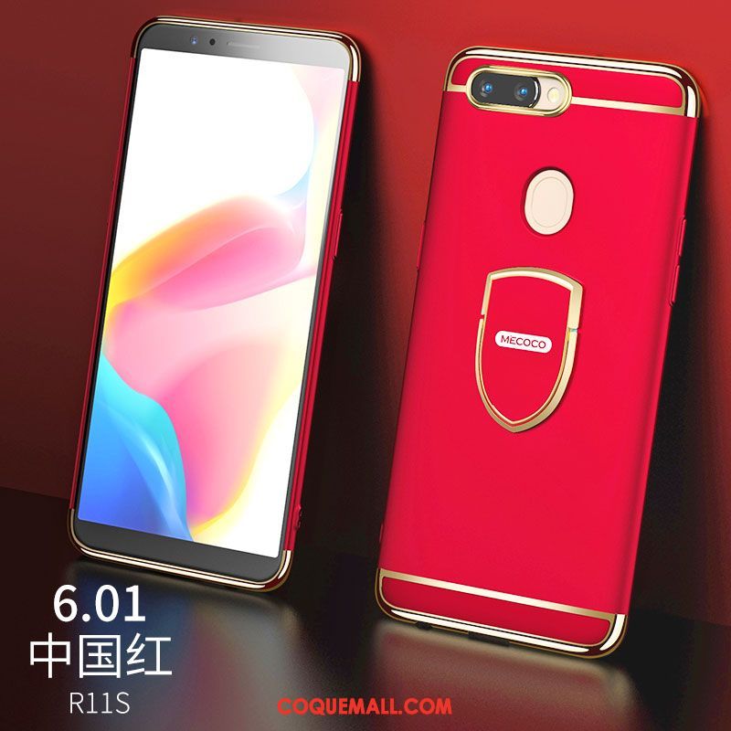 Étui Oppo R11s Tout Compris Rouge Incassable, Coque Oppo R11s Personnalité Tendance