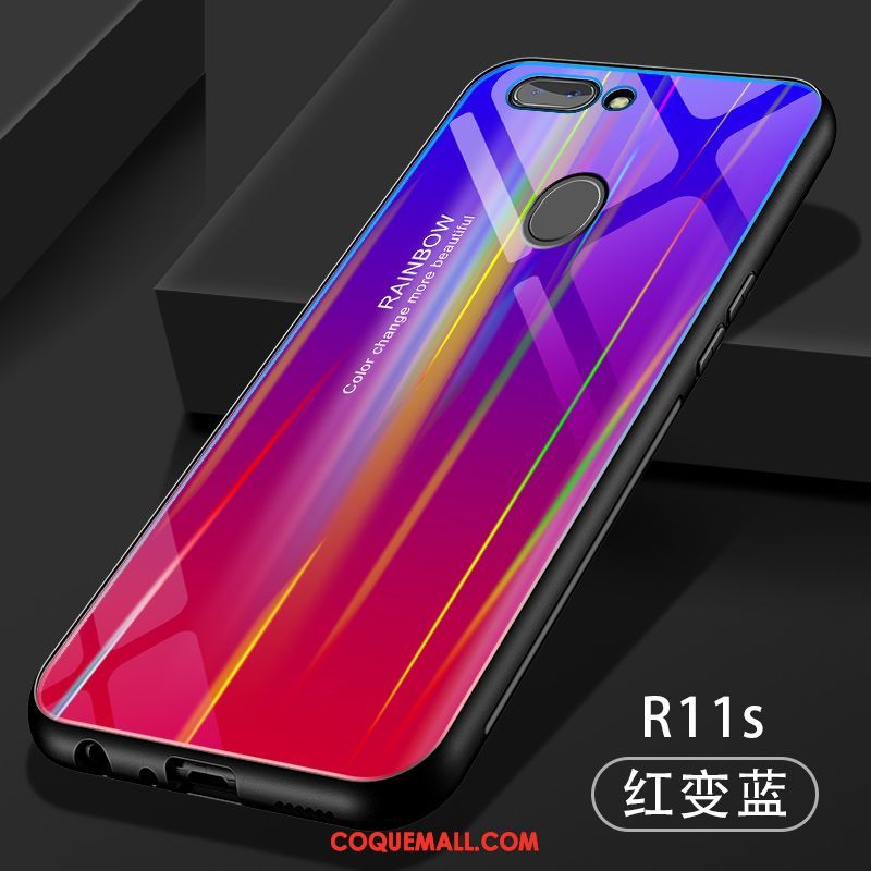 Étui Oppo R11s Verre Protection Silicone, Coque Oppo R11s Téléphone Portable Créatif