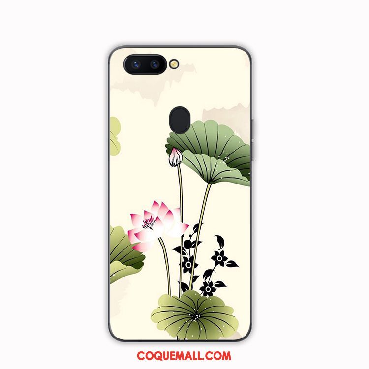 Étui Oppo R15 Fluide Doux Téléphone Portable Fleur, Coque Oppo R15 Silicone Encre