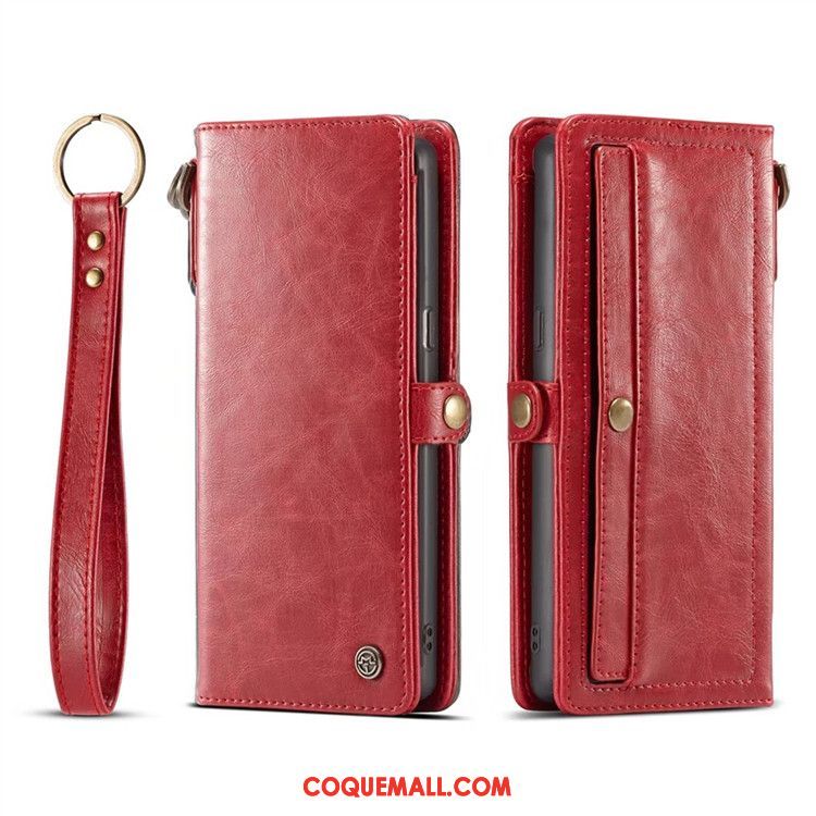 Étui Oppo R15 Pro Rouge Business Étui En Cuir, Coque Oppo R15 Pro Sac Carte Protection Braun