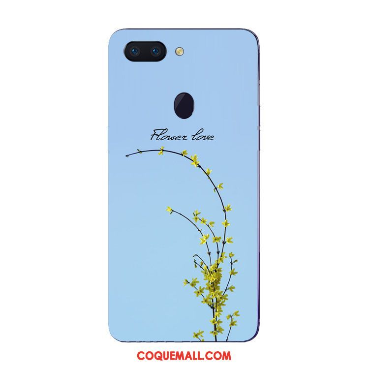 Étui Oppo R15 Pro Silicone Vert Fleur, Coque Oppo R15 Pro Protection Fluide Doux