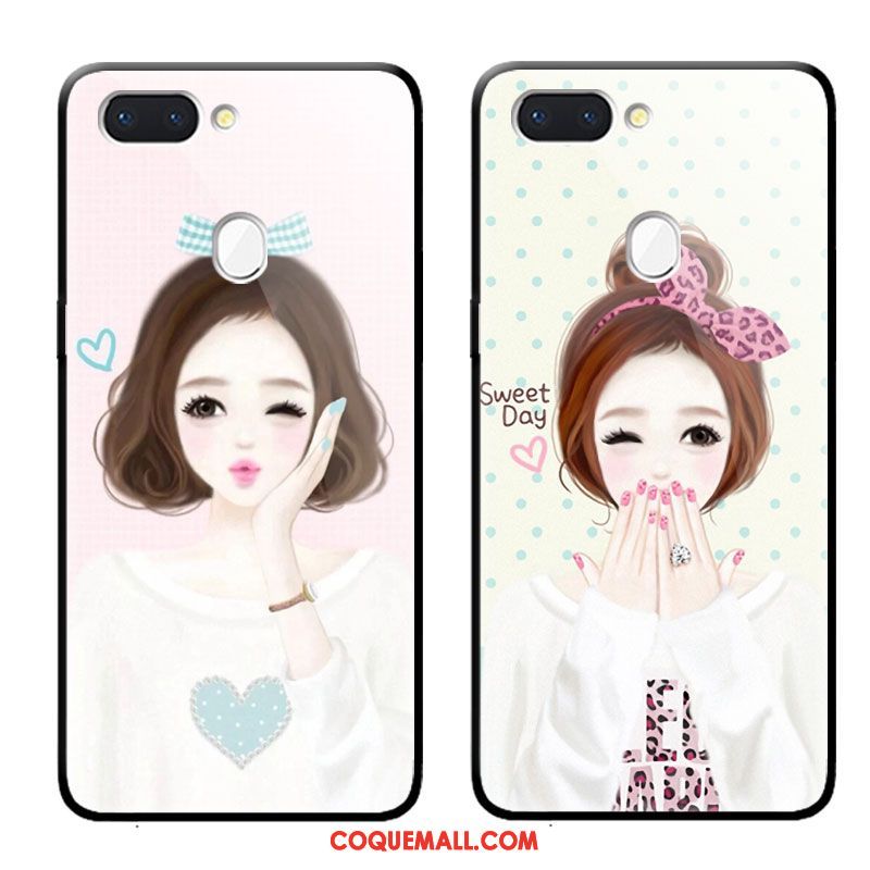 Étui Oppo R15 Pro Simple Marque De Tendance Rose, Coque Oppo R15 Pro Dessin Animé Couvercle Arrière