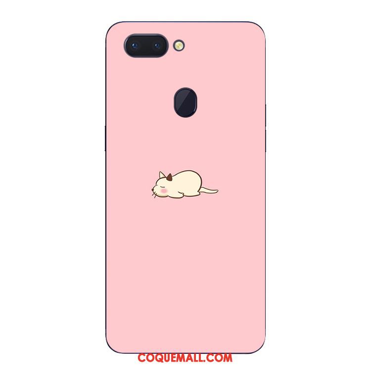 Étui Oppo R15 Pro Téléphone Portable Mignonne Silicone, Coque Oppo R15 Pro Rose Dessin Animé