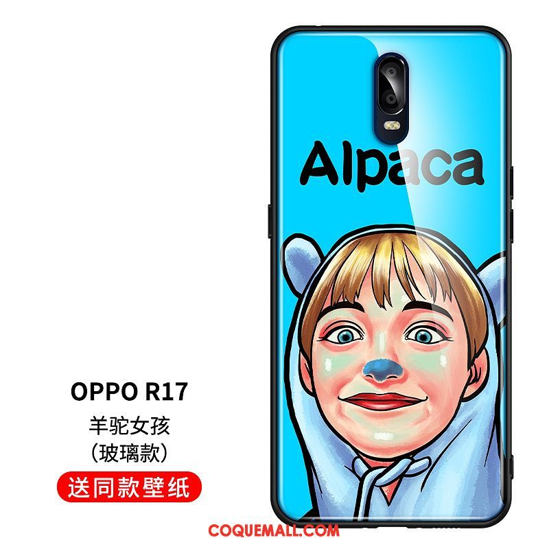 Étui Oppo R17 Charmant Ornements Suspendus Créatif, Coque Oppo R17 Bleu Drôle