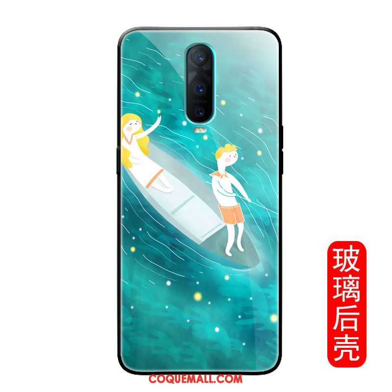 Étui Oppo R17 Pro Net Rouge Miroir Verre, Coque Oppo R17 Pro Charmant Drôle