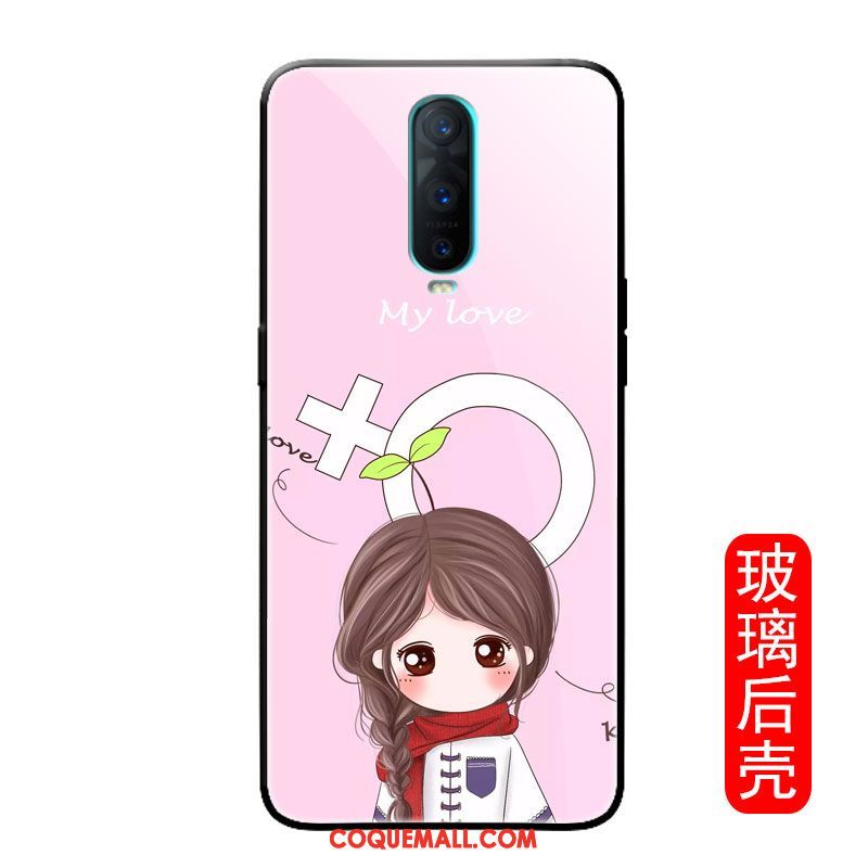 Étui Oppo R17 Pro Rose Tout Compris Net Rouge, Coque Oppo R17 Pro Miroir Verre