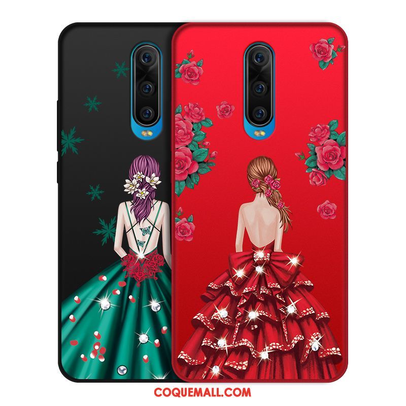 Étui Oppo R17 Pro Rouge Tout Compris Protection, Coque Oppo R17 Pro Charmant Incassable